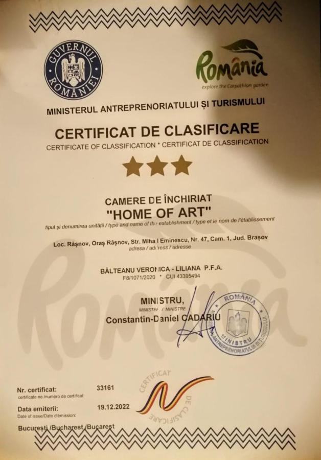 Home Of Art Rîşnov Exteriér fotografie